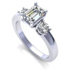 1.40CT emerald and round cut diamonds engagement ring , picture number 0