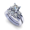 1.80CT princess and round cut diamonds bridal set , picture number 2