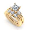 1.55CT princess and round cut diamonds bridal set , picture number 2