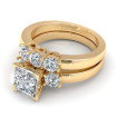 1.35CT princess and round cut diamonds bridal set , picture number 1