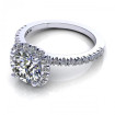 0.75CT round cut diamonds halo rings , picture number 2