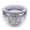 1.00CT round cut diamonds bridal set , picture number 1
