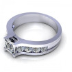1.35CT princess and round cut diamonds engagement ring , picture number 1