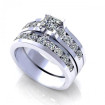 2.15CT princess and round cut diamonds bridal set , picture number 0