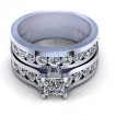 2.15CT princess and round cut diamonds bridal set , picture number 2