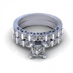 1.65CT princess and round cut diamonds bridal set , picture number 1