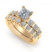 1.45CT princess and round cut diamonds bridal set , picture number 0