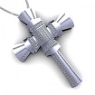 0.75CT round cut diamonds religious pendants , picture number 2