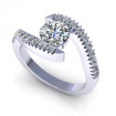 0.85CT round cut diamonds engagement ring , picture number 0