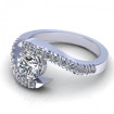 0.85CT round cut diamonds engagement ring , picture number 2