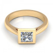 0.35CT princess cut diamonds solitaire ring , picture number 1