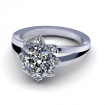 0.95CT oval and round cut diamonds engagement ring , picture number 1