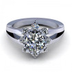 1.40CT oval and round cut diamonds engagement ring , picture number 2