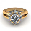 0.95CT oval and round cut diamonds engagement ring , picture number 2