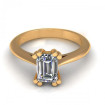 0.35CT emerald cut diamonds solitaire ring , picture number 2