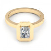 0.35CT radiant cut diamonds solitaire ring , picture number 2