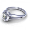 0.35CT oval cut diamonds solitaire ring , picture number 2