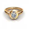 0.35CT oval cut diamonds solitaire ring , picture number 1