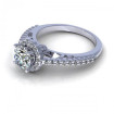 0.90CT round cut diamonds engagement ring , picture number 2