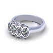 1.26CT oval and round cut diamonds wedding band , picture number 2