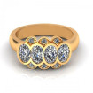 1.26CT oval and round cut diamonds wedding band , picture number 1