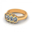 1.26CT oval and round cut diamonds wedding band , picture number 2