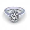 1.30CT oval and round cut diamonds engagement ring , picture number 1