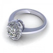 1.10CT oval and round cut diamonds engagement ring , picture number 2