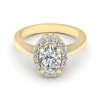 0.85CT oval and round cut diamonds engagement ring , picture number 1
