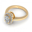 1.30CT oval and round cut diamonds engagement ring , picture number 2