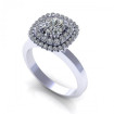 0.69CT cushion and round cut diamonds engagement ring , picture number 0