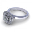 0.69CT cushion and round cut diamonds engagement ring , picture number 2