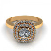 1.14CT cushion and round cut diamonds engagement ring , picture number 1