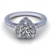 0.80CT heart and round cut diamonds engagement ring , picture number 1