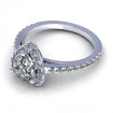 0.90CT heart and round cut diamonds engagement ring , picture number 2