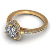 0.80CT heart and round cut diamonds engagement ring , picture number 2