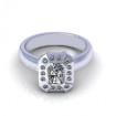 0.51CT radiant and round cut diamonds engagement ring , picture number 1