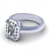 1.16CT radiant and round cut diamonds engagement ring , picture number 2
