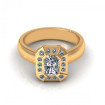 0.96CT radiant and round cut diamonds engagement ring , picture number 1