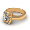 0.61CT radiant and round cut diamonds engagement ring , picture number 2