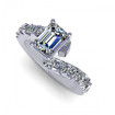 1.75CT emerald and round cut diamonds engagement ring , picture number 2