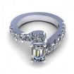 1.85CT emerald and round cut diamonds engagement ring , picture number 1