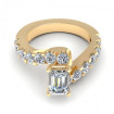 1.85CT emerald and round cut diamonds engagement ring , picture number 1