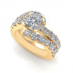 3.15CT princess and round cut diamonds bridal set , picture number 2