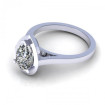 1.00CT pear cut diamonds solitaire ring , picture number 2