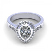 0.83CT pear and round cut diamonds engagement ring , picture number 1