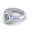 0.83CT pear and round cut diamonds engagement ring , picture number 2