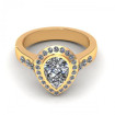 0.73CT pear and round cut diamonds engagement ring , picture number 1
