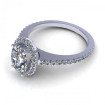 0.72CT oval and round cut diamonds engagement ring , picture number 2