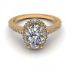 1.37CT oval and round cut diamonds engagement ring , picture number 1